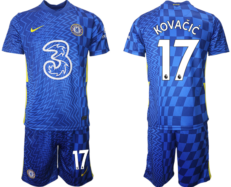 Men 2021-2022 Club Chelsea FC home blue #17 Nike Soccer Jerseys